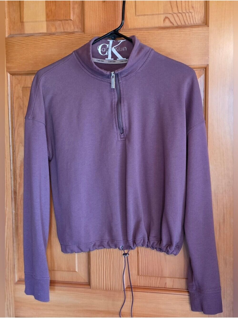 Calvin Klein Plum Half-Zip Drawstring Pullover